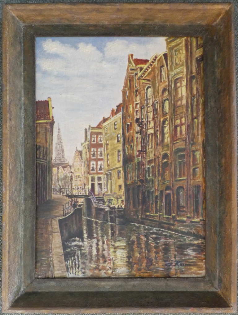 Oudezijdskolk met Oude Kerk     €80,-