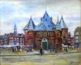 Nieuwmarkt met Waag - pastel