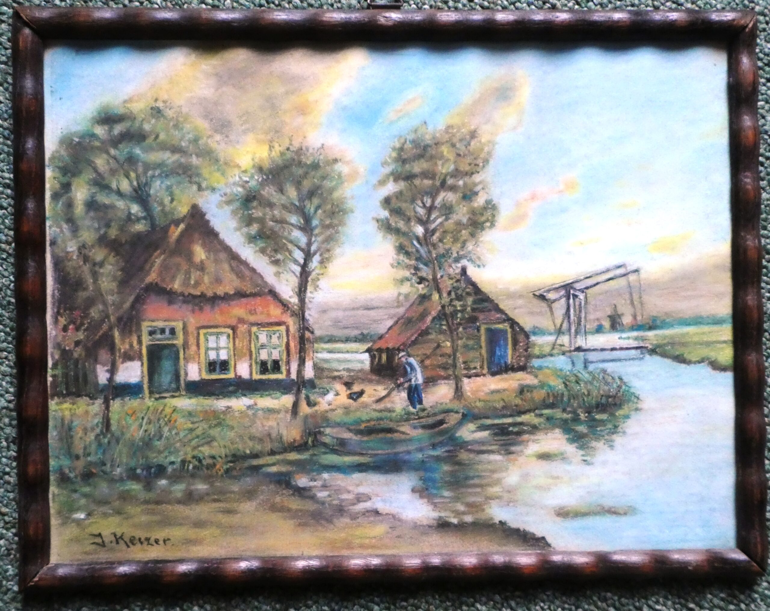 Boerderij met schuur en ophaalbrug   €15,-